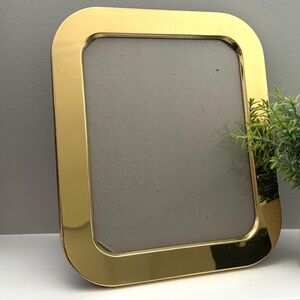 Vintage Brass Picture Frame: Rounded Rectangle for 8x10 Photo Tabletop Display